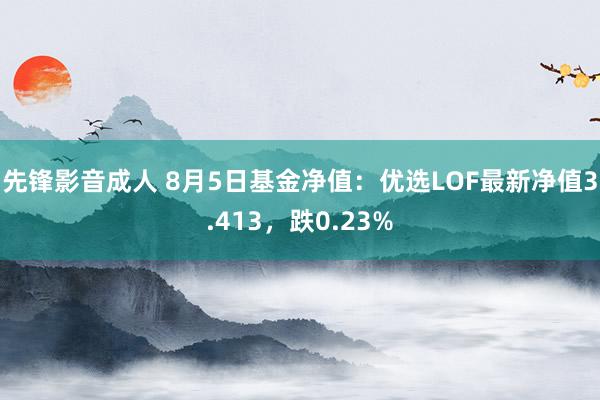 先锋影音成人 8月5日基金净值：优选LOF最新净值3.413，跌0.23%